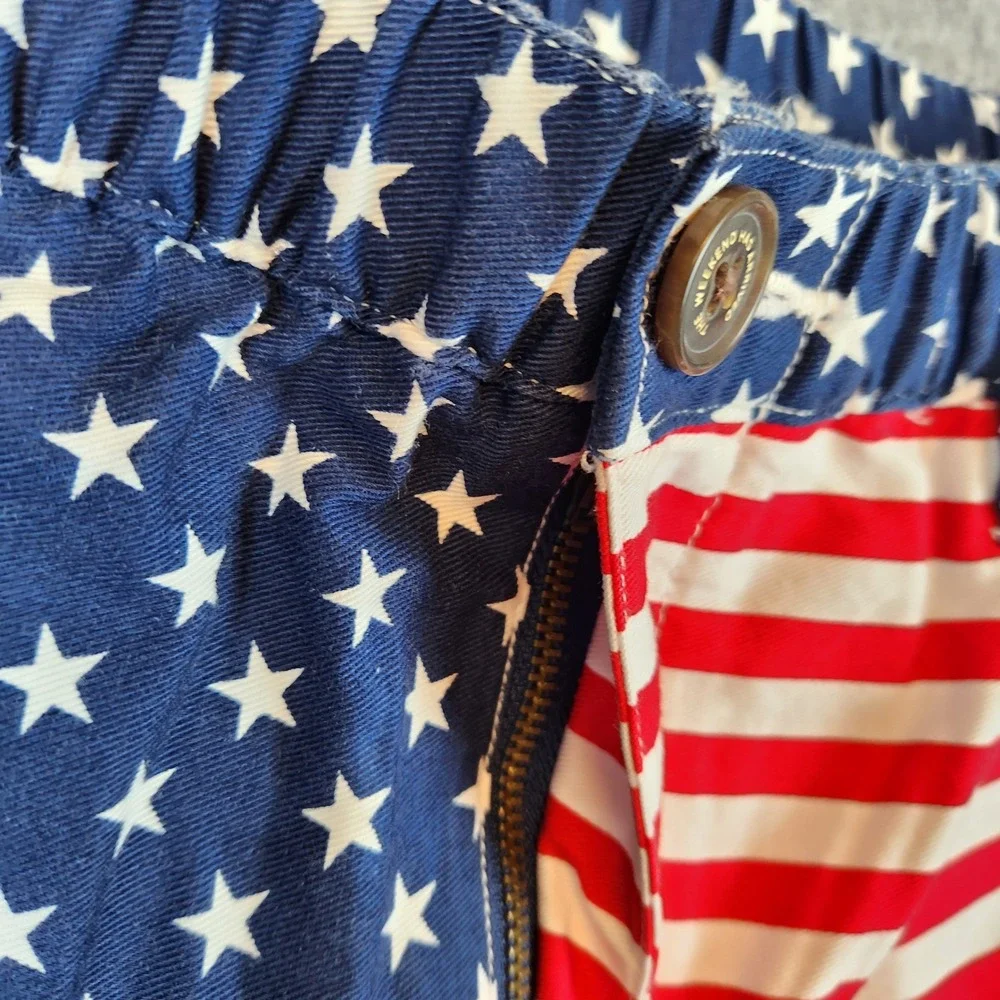 NWT Chubbies The Mericas Shorts Men XL Red White Blue Patriotic USA 5.5 Flag